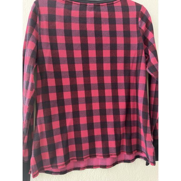 Women's Victoria's Secret Pink Plaid Thermal 2 Piece Pajama Sleep Set Med - Picture 10 of 16